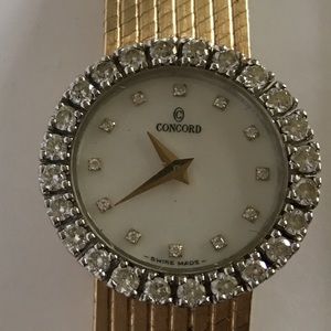 Ladies 14k Solid Gold and Diamond Watch